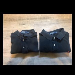 Mens Ralph Lauren black size xl short sleeve polos set of 2
